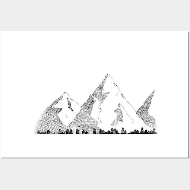 Mountains Wall Art by jitkaegressy